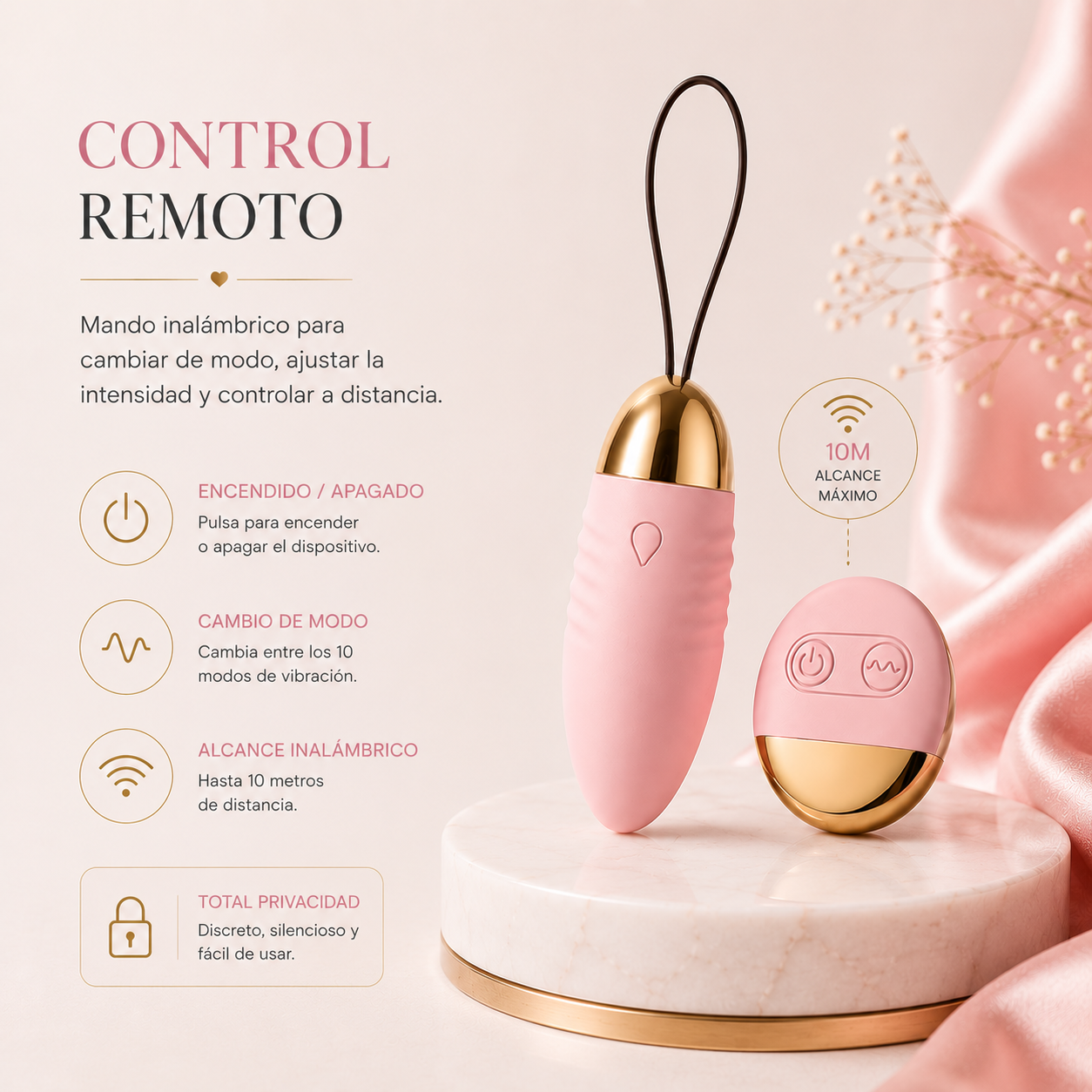 Huevo vibrador con control remoto